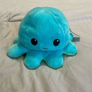 TeeTurtle Reversible Octopus Plushie (Teal and Lime Green)
